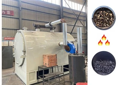Gwialen flawd llif bach yn gwneud ffwrnais carbonization llorweddol